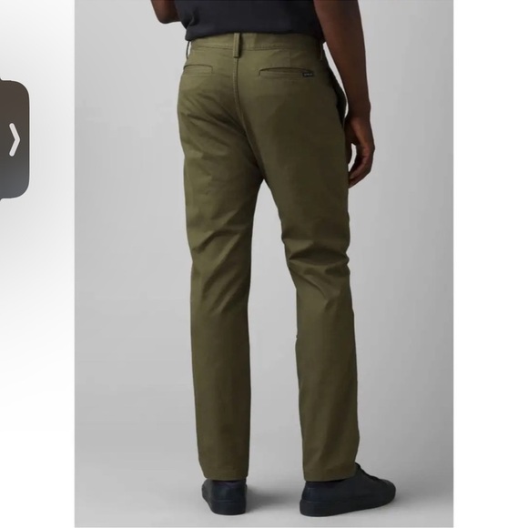 NWT Prana Westover Pants Mens Green Straight Slim Tapered Hiking Stretch 28x34 - Picture 2 of 10